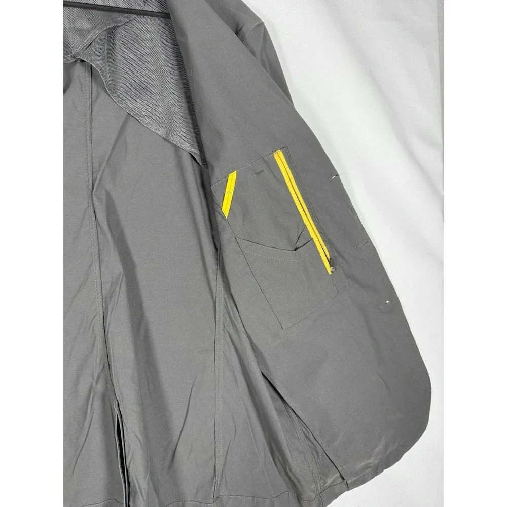 Eddie Bauer Travex Blazer Men's 44 Dark Gray Voyager Travel Coat Jacket Stretch